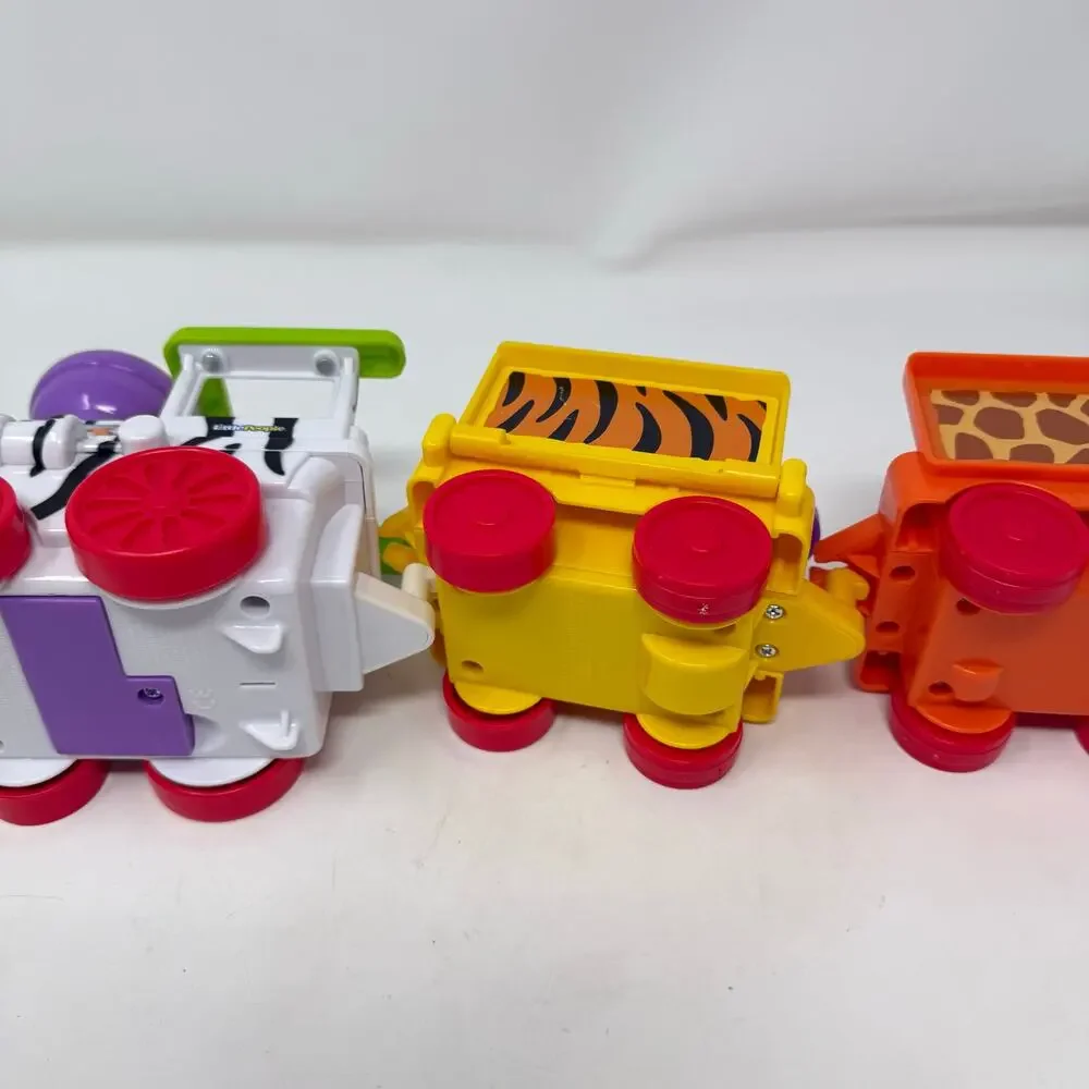 Fisher-Price Little People Musical Zoo Train 3 Cars 8 Animals Working Sounds